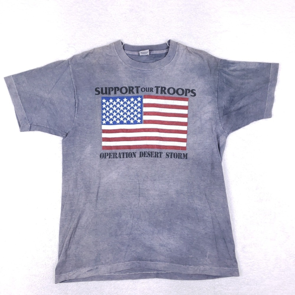 Fruit of the Loom Vintage Desert Storm‎ Single Stitch XL Blue